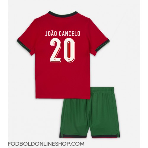 Portugal Joao Cancelo #20 Hjemme Trøje Børn EM 2024 Kortærmet (+ Korte bukser)